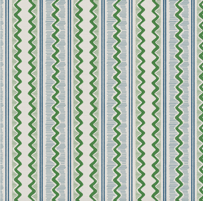 Zig Zag - Emerald & Blue